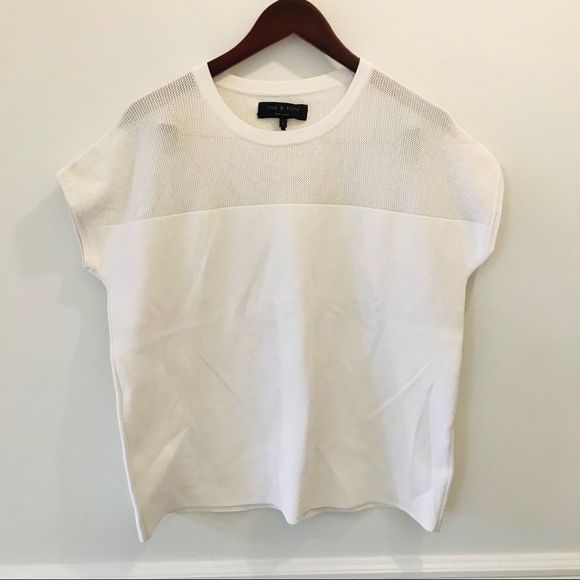 Rag & Bone Nicola Illusion Yoke Top small white - Picture 3 of 10
